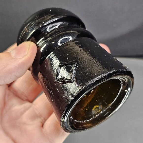 Dark Amber Diamond Pony Glass Insulator - Beautiful Piece - Picture 1 of 13